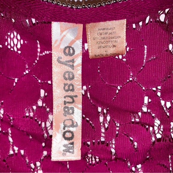 Eye Shadow Size Medium Lace Look Cotton Nylon Tank - Picture 5 of 7